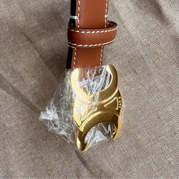 Celine Triomphe Medium Calfskin Leather Belt 85 - Picture 8 of 16